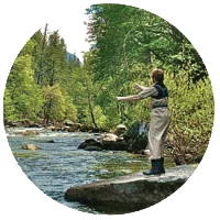 Fly fishing trip with Yosemite Family Adventures.